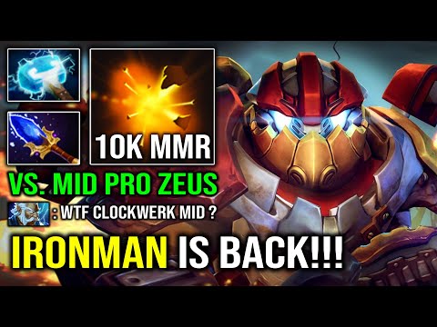 IRONMAN IS BACK Crazy Buff 7.31d Clockwerk 10K MMR Hookshot vs Pro Zeus Mid Dota 2