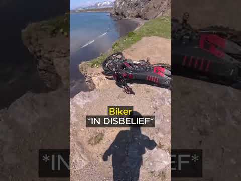 Biker Inches From Disaster