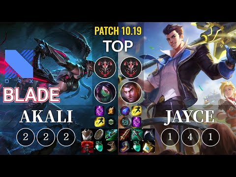 DRX Blade Akali vs Jayce Top - KR Patch 10.19