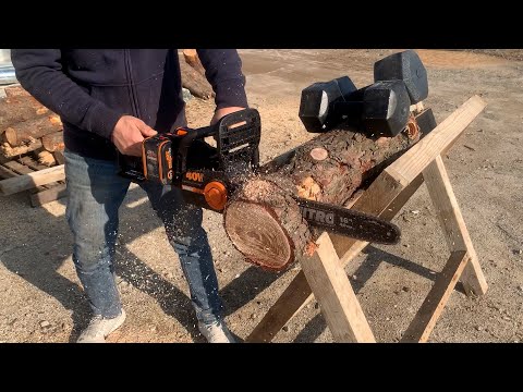 WORX 40V 16\" Cordless Chainsaw WG385E / Unpacking & Performance