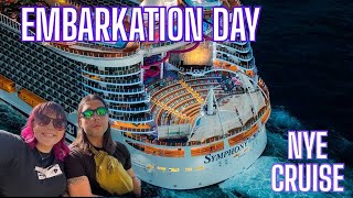 Boarding Symphony of the Seas! NYE Embarkation Day Vlog