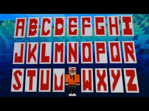 JONII - Minecraft Banner Alphabet Tutorial! Letter Banners in Survival