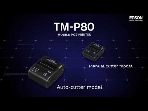 Black Epson TM-P80 Mobile Thermal POS Receipt Printer