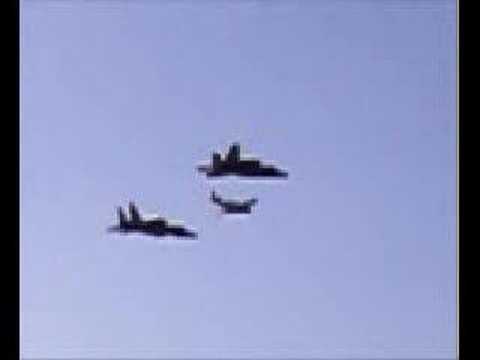 P-51,F-22,F-15 Rare Formation Flight