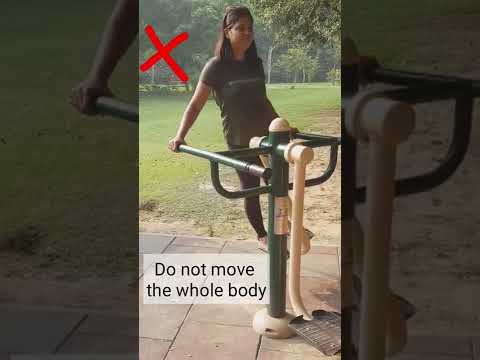 Corect way to do exercise with open gym machine.