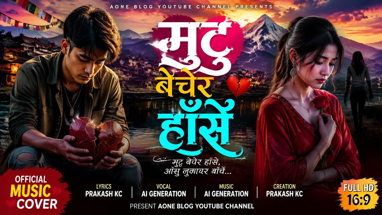 मुटु बेचेर हाँसे | Mutu Becher Hanse | Nepali Sad Song by Nepali Ai Music — Official Music Video