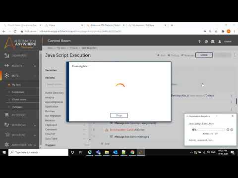 Java Script Execution Using A2019