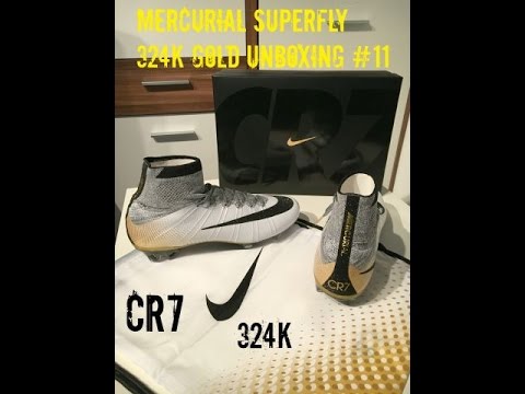 Nike Mercurial Superfly CR7 324k Gold Unboxing #11