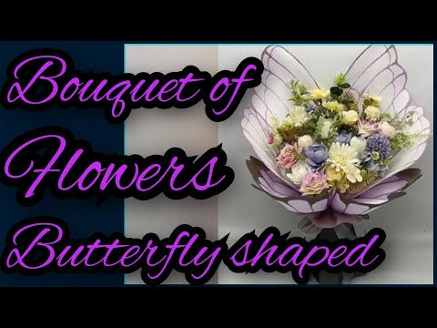 Bouquet of flowers butterfly shaped #nipucraft #howtomake #viralvideo