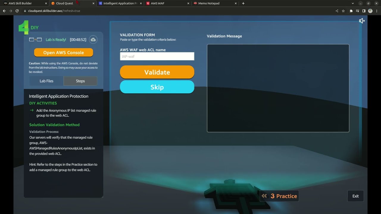 AWS CLoud Quest  Networking - TASK5-Intelligent Application Protection(SOLUTION)
