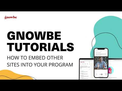 How to Embed Other Sites Into Your Gnowbe Program