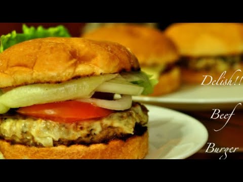 Beef Burger with Mushrooms | Recipes Are Simple