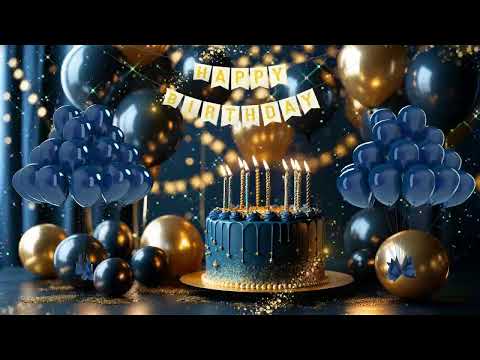 Elegant Midnight Birthday Cake 🎂✨ | Classy Birthday Wishes with Music