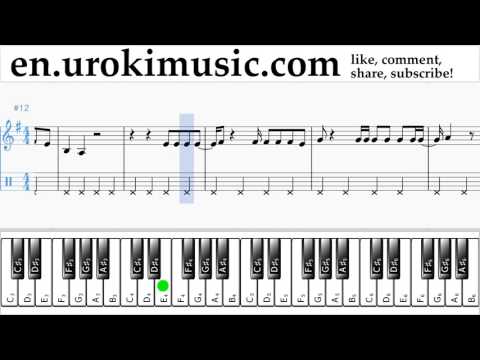 Piano lessons (right hand) Lana Del Rey - 13 Beaches Sheet Music Tutorial um-i352