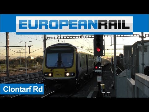 Iarnród Éireann Irish Rail Commuter 29000 DMU Train passes Clontarf Road express
