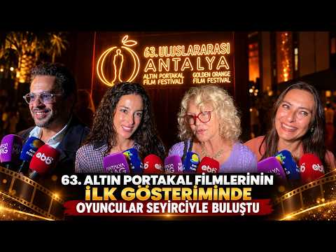 63. Altın Portakal filmlerinin ilk gösteriminde oyuncular seyirciyle buluştu