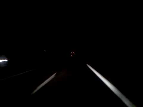 Nocna jazda przez Czechy.