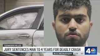 Jury recommends 4 years for driver in high-speed crash that killed 2 Oakton High students | NBC4