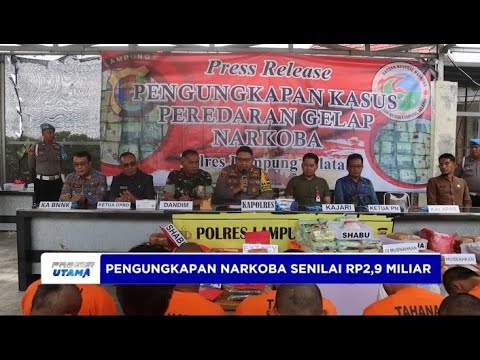 POLRES LAMPUNG SELATAN BERHASIL UNGKAP NARKOBA SENILAI RP2,9 MILIAR