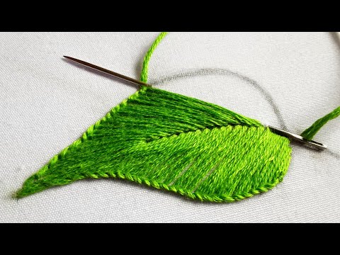 Blanket Stitch (Class - 2) Leaf  Embroidery for beginners