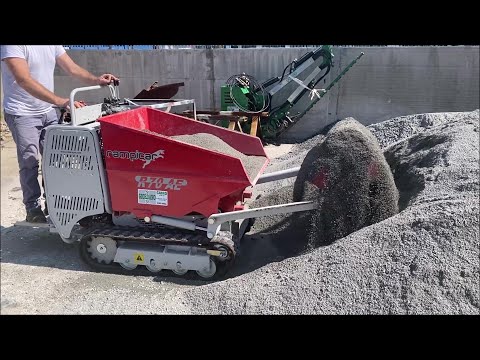 MOTOCARRIOLA CINGOLATA ROTAIR RAMPICAR R 70 AE - CARICO INERTI LATERIZI BITUME SABBIA - CONTRAPPESO