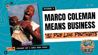 1992 Pro Line Portraits Marco Coleman | A Football Card… or a Marvel Poster? | Fin Condition