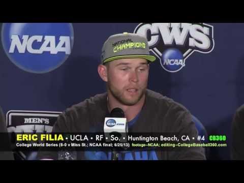 UCLA Wins NCAA Title (8-0 vs. Miss St; 2013 CWS press conf.)