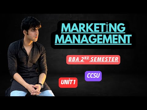 Marketing Management for BBA 2nd Semester CCS University