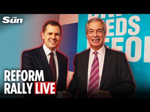 LIVE: Jenrick joins Nigel Farage at Reform rally in Newark after defecting from Tories