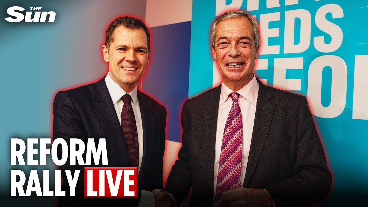 LIVE: Jenrick joins Nigel Farage at Reform rally in Newark after defecting from Tories