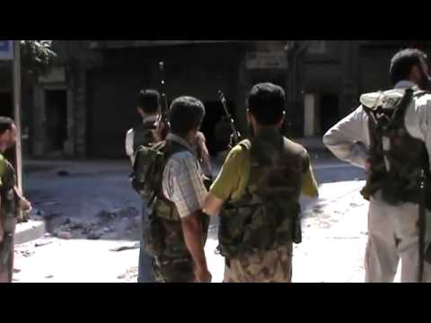 استعدادات مقاتلي لواء عمرو بن العاص للمشاركة في معركة السيطرة على ثكنة هنانو في مدينة حلب