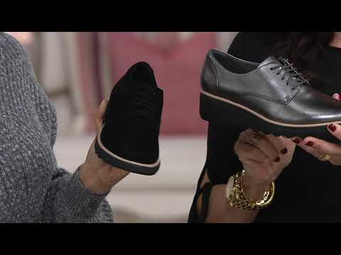 Clarks Leather Lace-Up Shoes- Sharon Noel on QVC