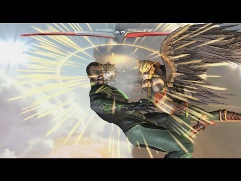 Injustice Gods Among Us - Hawkgirl vs John Stewart Green Lantern
