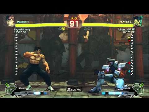 hageshii jeng [Fei] vs followupURSF [Bison] 1 of 2 SSF4 Japanese Online Ranked Matches - TRUE-HD