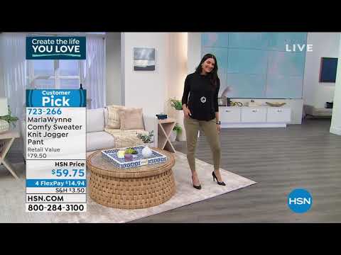 MarlaWynne Comfy Sweater Knit Jogger Pant