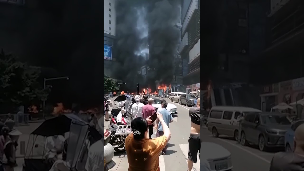 Massive fire at motorcycle parking lot in China's Chongqing | REUTERS