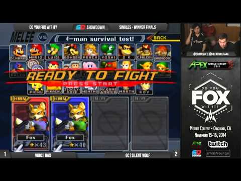 DYFWI Day 2 - Singles - Winner Finals: VGBC|Hax (Fox) vs GC|Silent Wolf (Fox)