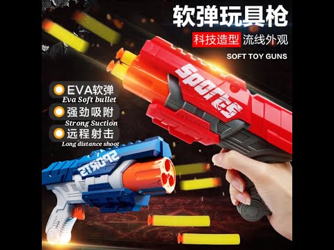 Babymonsta Kids (2-3years old) Strong suction and long distance shoot suitable for outdoor and indoor toy gun soft bullet