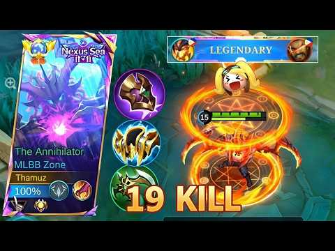 MANIAC + 19 Kills!! Thamuz 11.11 Skin VS Top Global Fredrinn | Build Top 1 Global Thamuz – MLBB