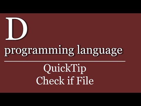 QuickTip #131 - D Check if path is File | D programming language Tutorial
