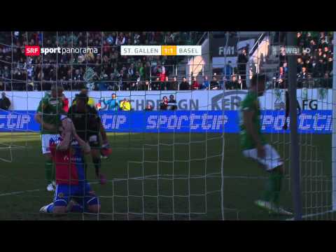 2014/15: 24. Runde - FC St. Gallen vs FC Basel 2:2 (2:2)
