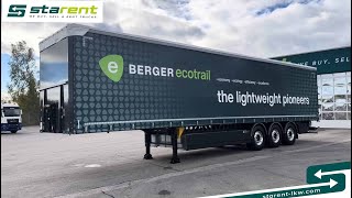 Нови полуприколка завеса Berger LIGHT Tautliner Liftachse ALCOA Palettenkasten  5.384 Kg MIETE | Слика 4 - Autoline
