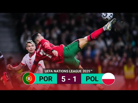 RONALDO STUNS THE AUDIENCE WITH A BIKE GOAL | Portugal vs Poland 5-1 | Nations League Highlights