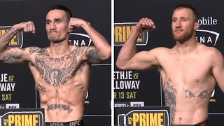 UFC 300 Official Weigh-Ins: Justin Gaethje vs Max Holloway