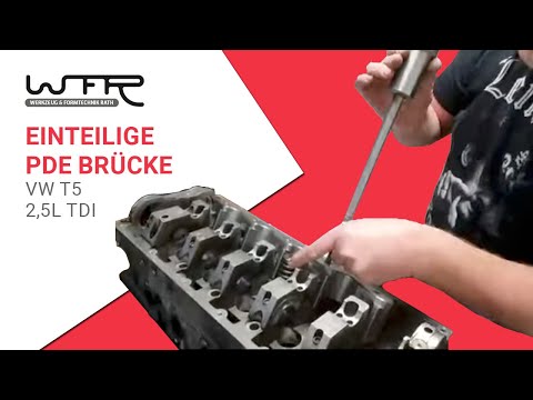 Installation of PDE bridge for VW T5 2.5 TDI, 5 cylinder - pump nozzle unit/PDE bridge installation