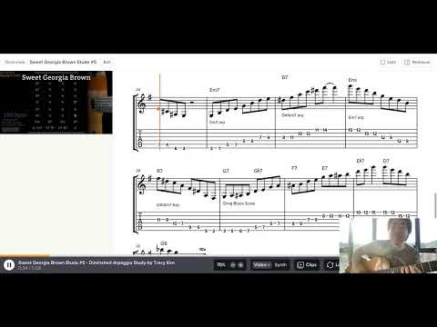 How to use Diminished 7th  on Sweet Georgia Brown- Gypsy Jazz and Swing Guitar Lesson-Free PDFs/TABS