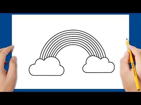 Comment dessiner un arc en ciel | How to draw a rainbow step by step