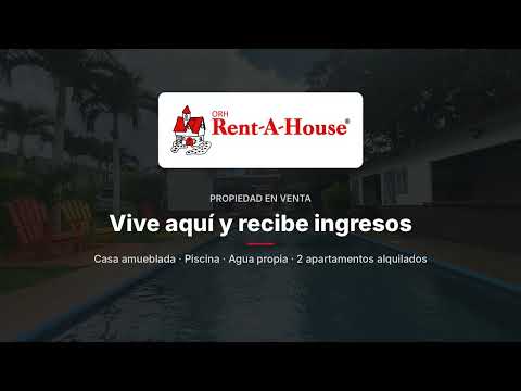 Casa con piscina y 2 apartamentos con ingresos en venta en Atenas, Alajuela | Agua propia