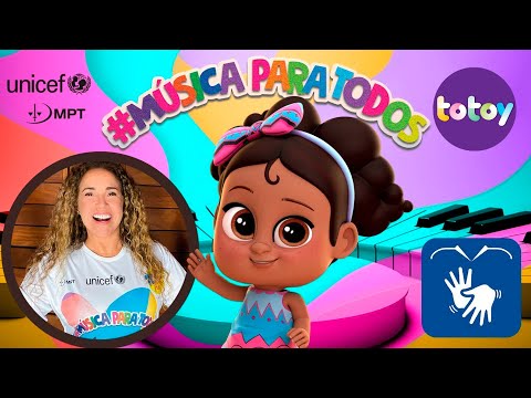 Capa de Totoy e Daniela Mercury no MÚSICA PARA TODOS cantando Somos Todos Iguais!! Tradução em Libras