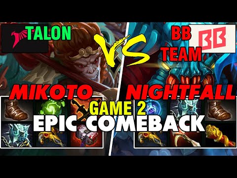 TALON (MIKOTO) Monkey King Mid vs BB TEAM (NIGHTFALL) Weave Carry - Game 2 - The International 2024